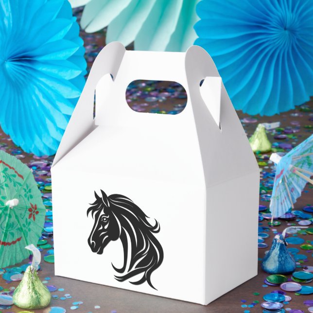Magnificent Black Horse Head   Favor Boxes (Party)