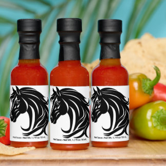 Magnificent Black Horse Head Hot Sauces