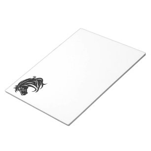 Magnificent Black Horse Head Notepad