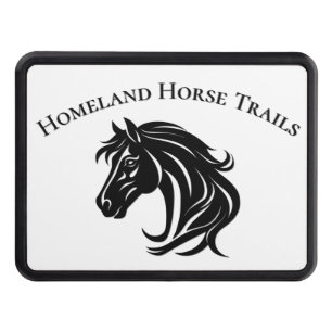 Magnificent Black Horse Head Personalized  Hitch Cover