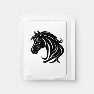 Magnificent Black Horse Head Tea Bag Drink Mix
