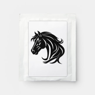 Magnificent Black Horse Head Tea Bag Drink Mix