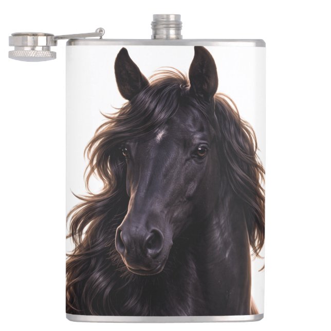 Magnificent Black Stallion Flask (Opened)
