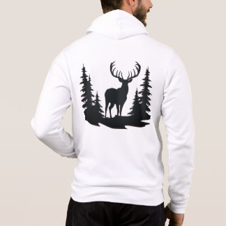 Magnificent Buck Among Pine Trees Hoodie