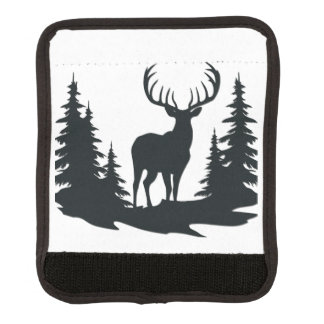 Magnificent Buck Among Pine Trees Luggage Handle Wrap