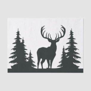 Magnificent Buck Among Pine Trees Tissue Paper