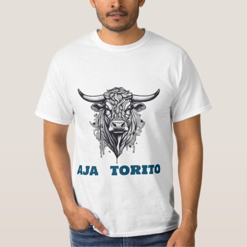 MAGNIFICENT BULLS HEAD WITH AJA TORITO T_Shirt