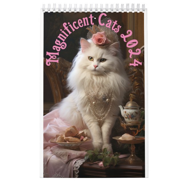 Magnificent Cats Wall Calendar 2024 (Cover)