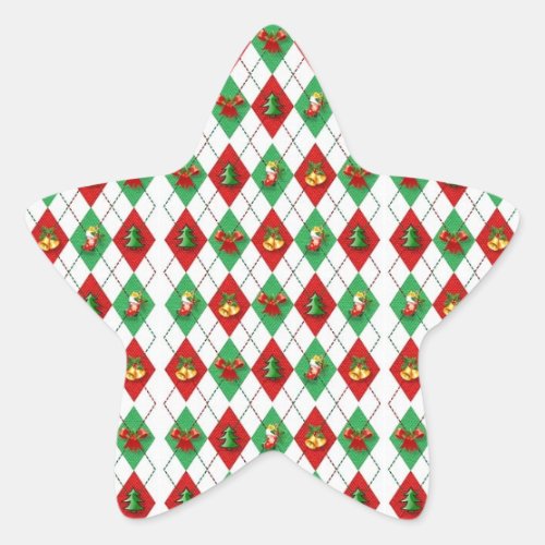 Magnificent Cool Adorable Christmas Ornaments Star Sticker