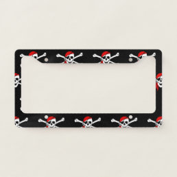 Magnificent Cool Gorgeous Black Pirate License Plate Frame