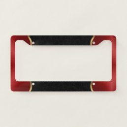 Magnificent Cool Gorgeous Red Black License Plate Frame