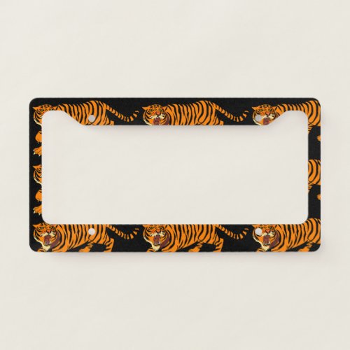 Magnificent Cool Gorgeous Scary Tiger License Plate Frame