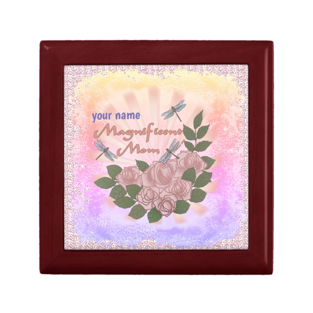 Magnificent custom Mom Roses  Gift Box (Front)
