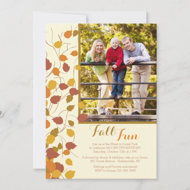 Magnificent Fall Photo Invitation (Front)