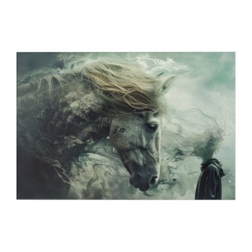 Magnificent Horse with Cosmic Child Acrylic Print