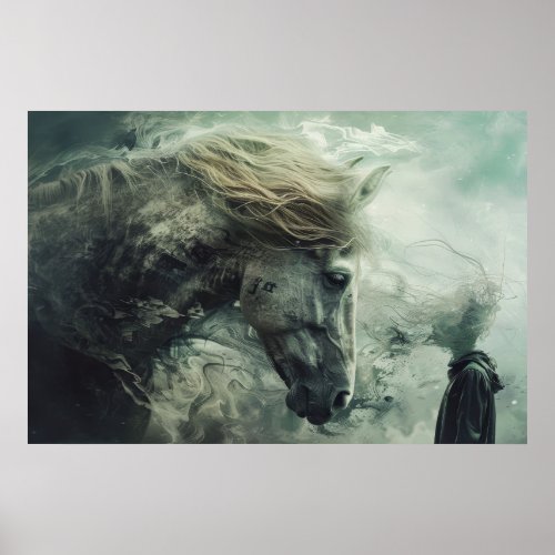 Magnificent Horse with Cosmic Child Poster