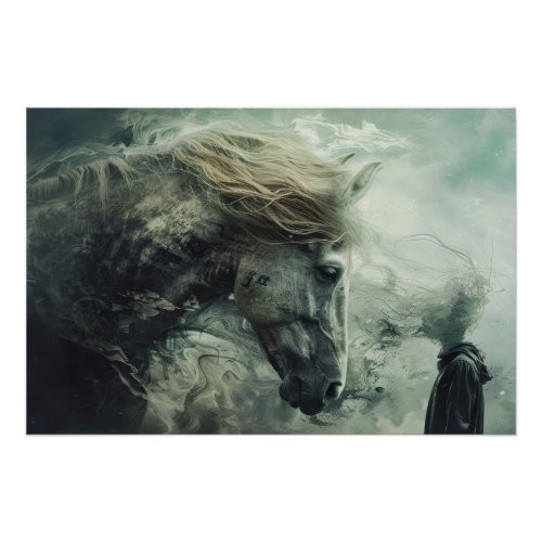Magnificent Horse with Cosmic Child Poster