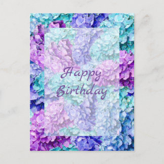 Magnificent hydrangea blossoms birthday card