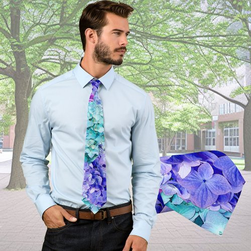 Magnificent hydrangea blossoms       neck tie
