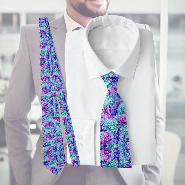 Magnificent hydrangea blossoms       neck tie (Creator Uploaded)