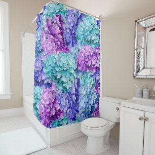 Magnificent hydrangea blossoms shower curtain
