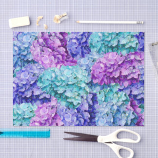 Magnificent hydrangea blossoms     tissue paper