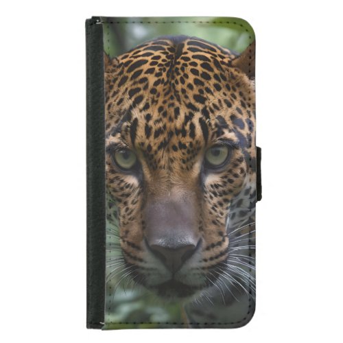 Magnificent Jaguar Is Stalking In The Forest Samsung Galaxy S5 Wallet Case