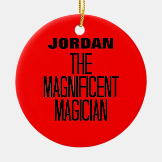 Magnificent Magician Ceramic Ornament (Front)