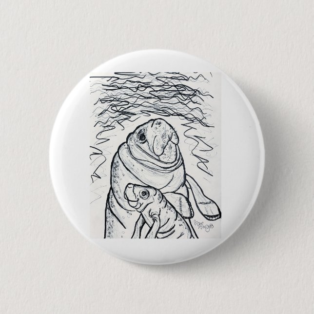 Magnificent Manatee Button (Front)