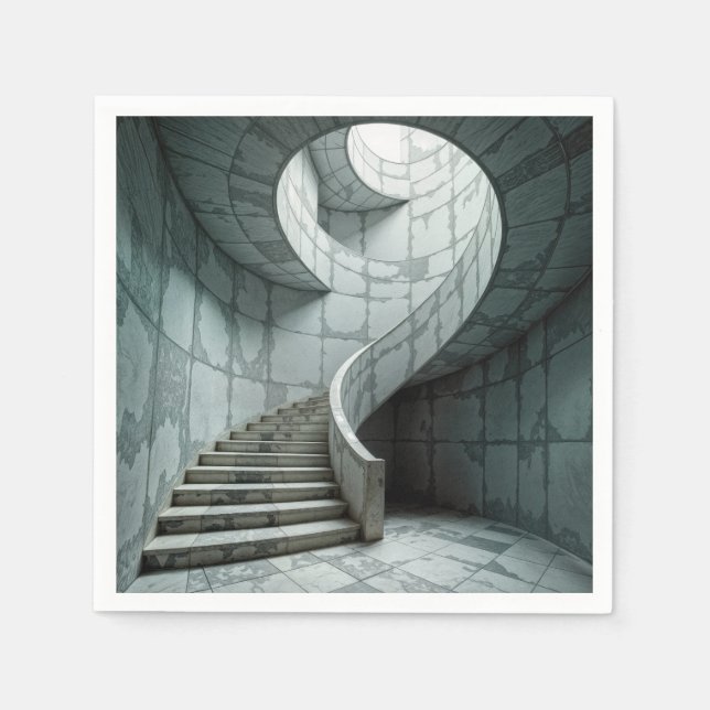 Magnificent Marble Spiral Staircase Napkins (Front)
