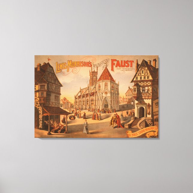 Magnificent New Faust Nuremberg Germany Poster Canvas Print (Front)
