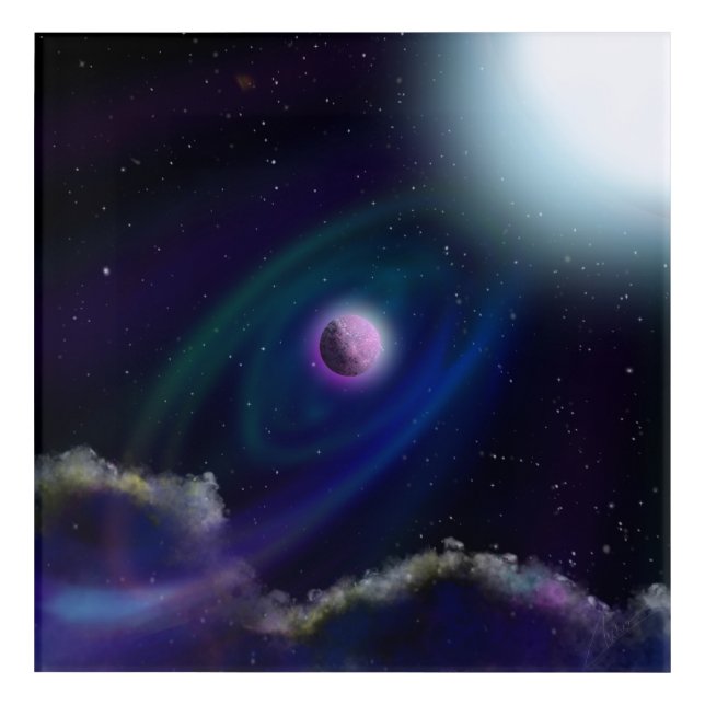 Magnificent Outer Space Digital Realism Acrylic Print (Front)