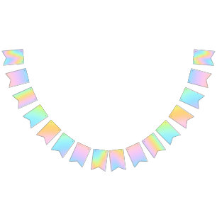 Magnificent Pastel Rainbow Wedding Bunting Flags