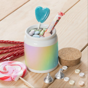 Magnificent Pastel Rainbow Wedding Candy Jar
