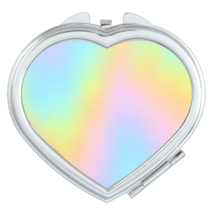 Magnificent Pastel Rainbow Wedding Compact Mirror