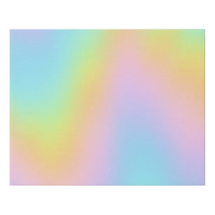 Magnificent Pastel Rainbow Wedding Faux Canvas Print