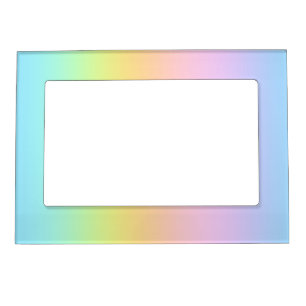 Magnificent Pastel Rainbow Wedding Magnetic Frame