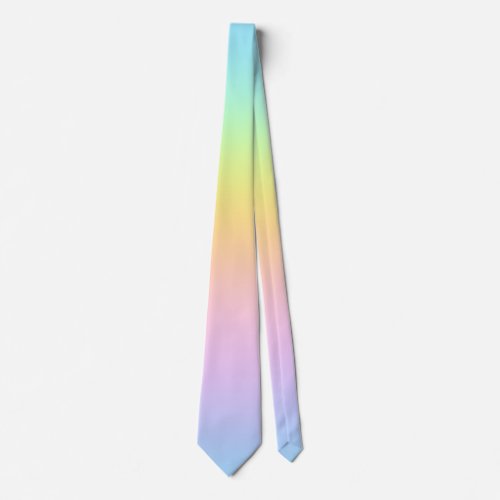 Magnificent Pastel Rainbow Wedding Neck Tie