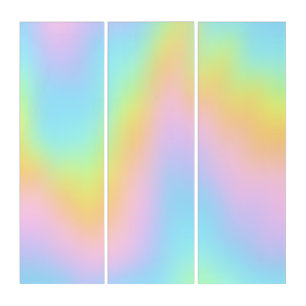 Magnificent Pastel Rainbow Wedding Triptych