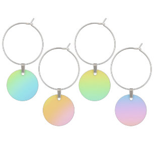 Magnificent Pastel Rainbow Wedding Wine Charm