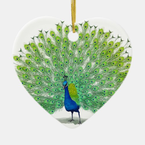 Magnificent Peacock Art Ceramic Ornament