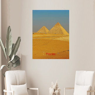 Magnificent Pyramids of Egypt Brazing Sand Storms  Poster