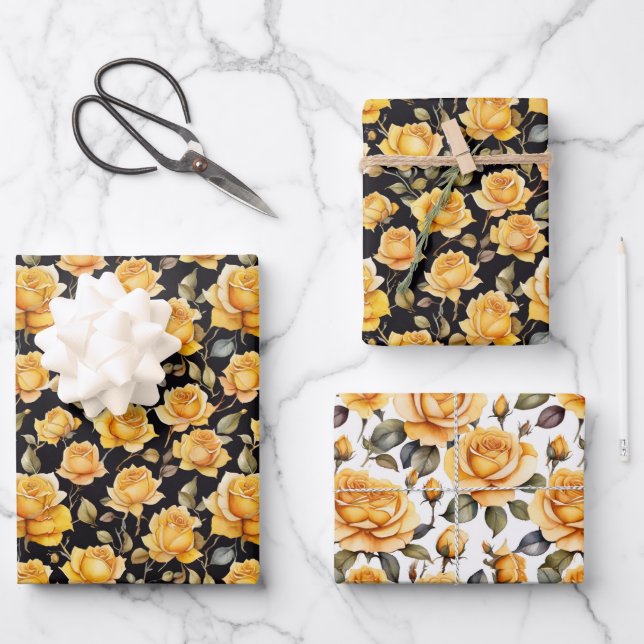 magnificent roses  wrapping paper sheets (Front)