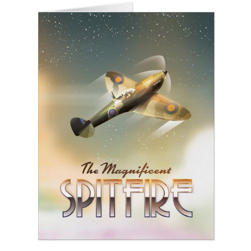 Magnificent Spitfire travel poster print