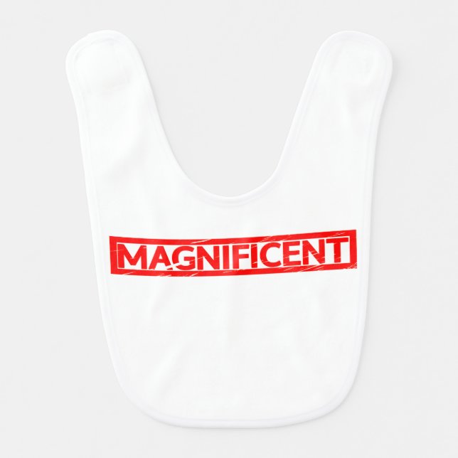 Magnificent Stamp Baby Bib (Front)