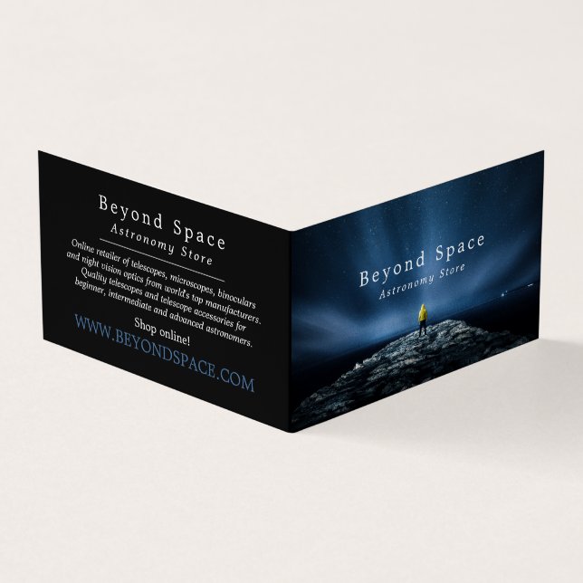 Magnificent Stargazer, Astronomer, Astronomy Store Business Card (Outside)
