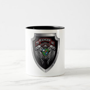 Magnificent STB Bat 75th Ranger Regimental Scroll Two-Tone Coffee Mug
