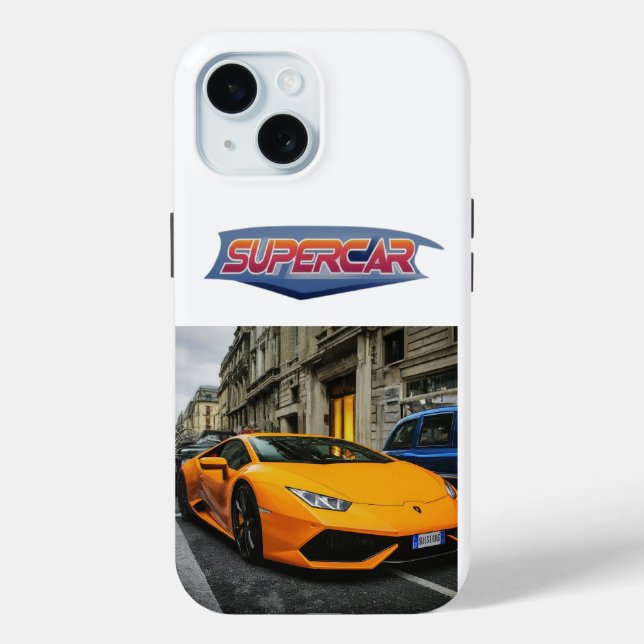 Magnificent Supercar iPhone 15 Case Design. (Back)