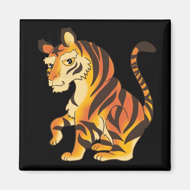 Magnificent Tiger Magnet (Front)