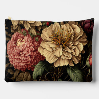Magnificent Vintage Floral Arrangement  Accessory Pouch